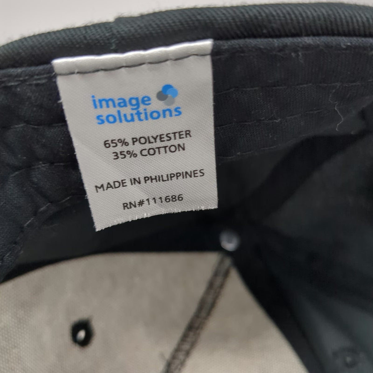 Image Solutions Baseball Cap Black One Size Stop & Shop Tonal Strapback Hat
