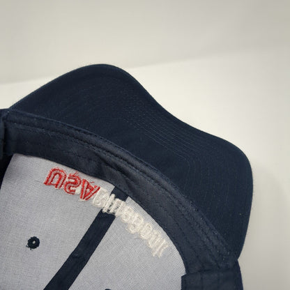 USA Blue Book Strapback Hat Blue One Size Embroidered 6 Panel Hit Wear