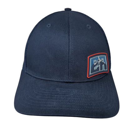 Richardson Snapback Mesh Back Trucker Hat Blue Small Patch Adjustable