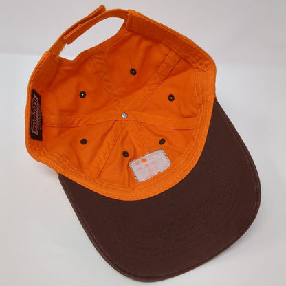 RMEF Team Elk Patch Strapback Hat Orange One Size Adjustable Rymaco