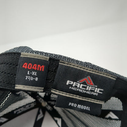 Pacific Headwear Fitted Trucker Hat Gray 7 3/8-8 Lightweight Mesh Back Blank