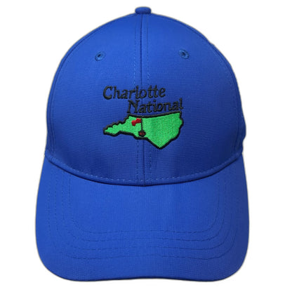 American Dry Goods Baseball Cap Blue One Size Charlotte National Golf Club Hat