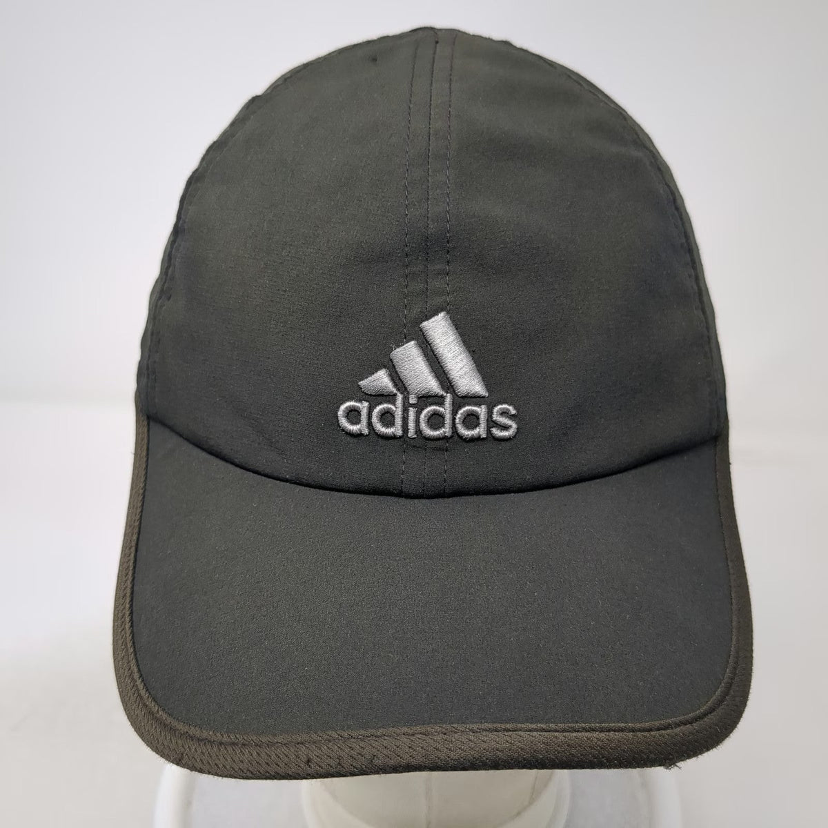 Adidas Baseball Cap Black One Size Climalite Strapback Embroidered Logo Hat