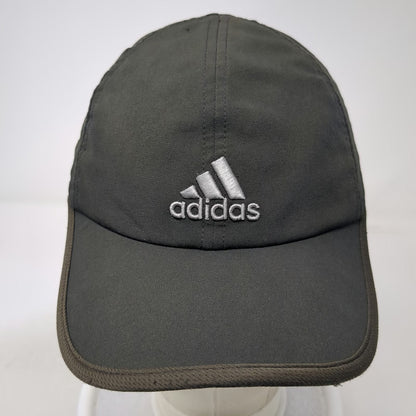 Adidas Baseball Cap Black One Size Climalite Strapback Embroidered Logo Hat