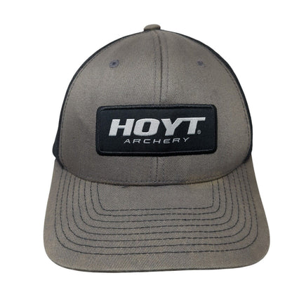Hoyt Archery Snapback Trucker Hat Gray One Size Adjustable 6 Panel Mesh Back