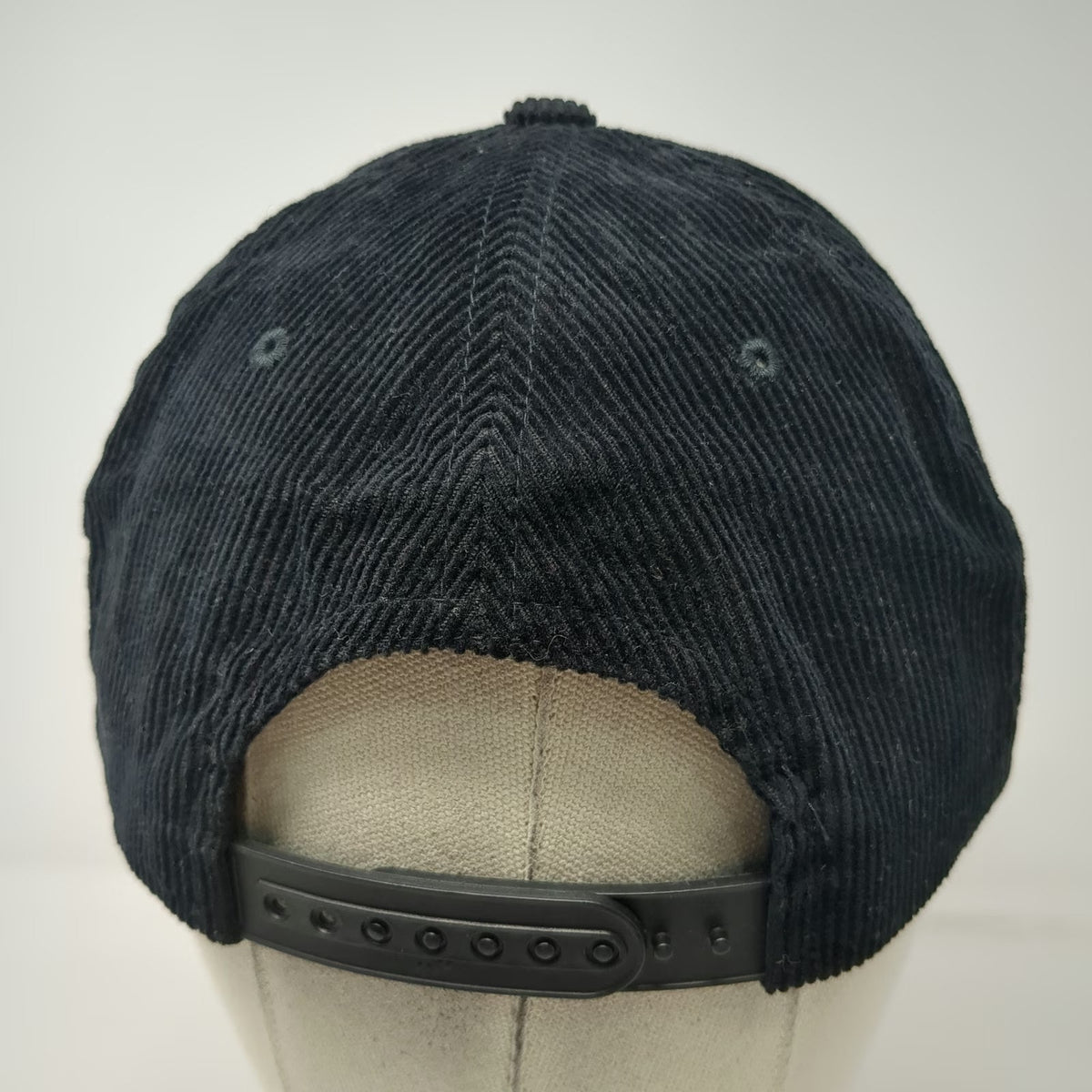 Yupoong Baseball Cap Black One Size Corduroy Snapback Gray W Logo Music Band Hat