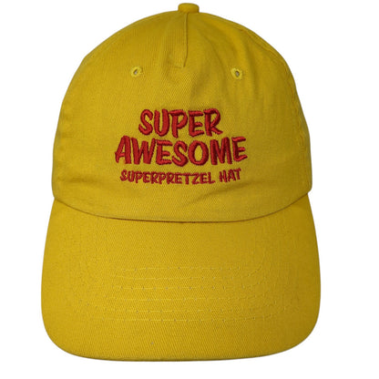 Super Awesome Super Pretzel Hat Baseball Cap Yellow One Size Adjustable Hit Wear
