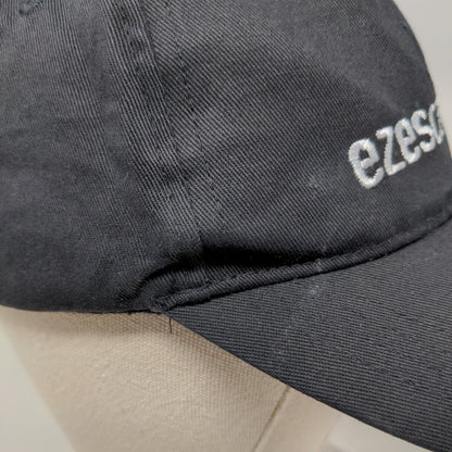 Ezescan Strapback Hat Black One Size Embroidered Adjustable 6 Panel