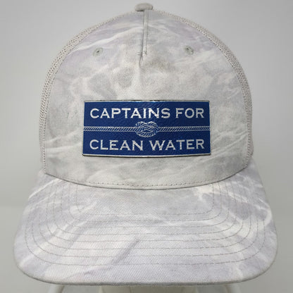 Richardson Trucker Hat Gray One Size Captains For Clean Water Mesh Snapback
