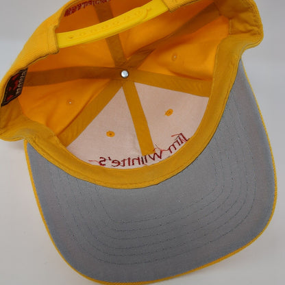Jim Wilhite's Bale Wagons Snapback Hat Yellow One Size Embroidered