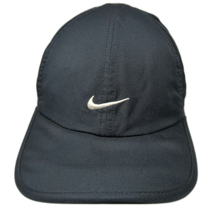 Nike Baseball Cap Black One Size Featherlight Dri-FIT Adjustable Swoosh Logo Hat