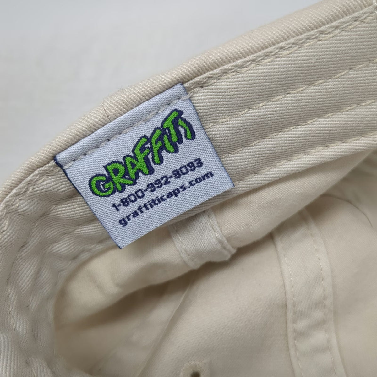 Graffiti Baseball Cap Beige One Size Slideback Cotton Ash Grove Est 1882 Hat