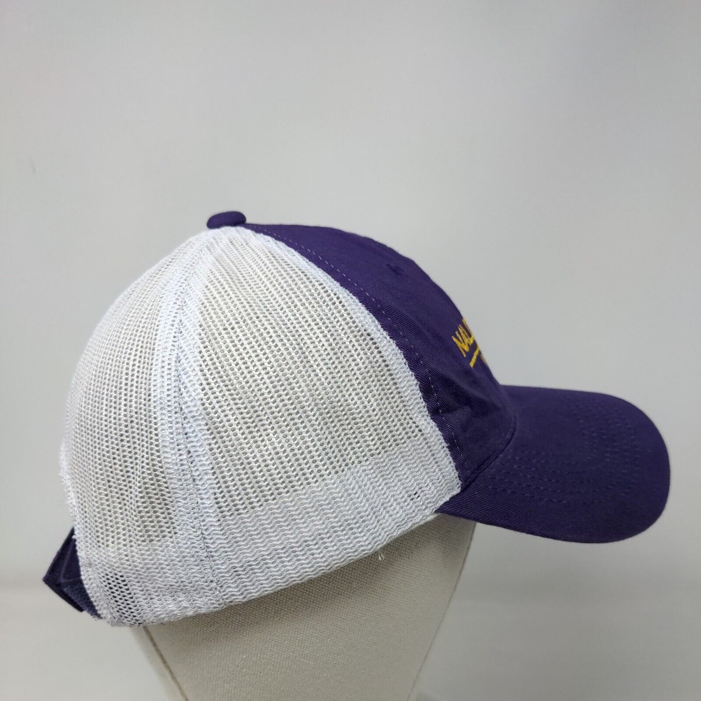 NALCO Champion Strapback Mesh Back Trucker Hat Purple OSFM Colorblock