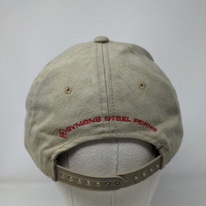 Conesco Snapback Hat Tan OSFA Embroidered Symons Steel Forms 6 Panel