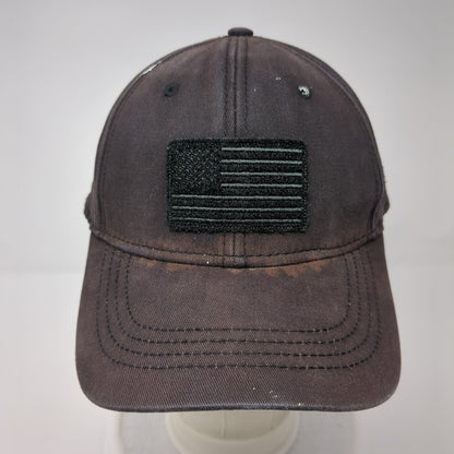 USA Flag Snapback Hat Black One Size Adjustable 6 Panel H3 Headwear