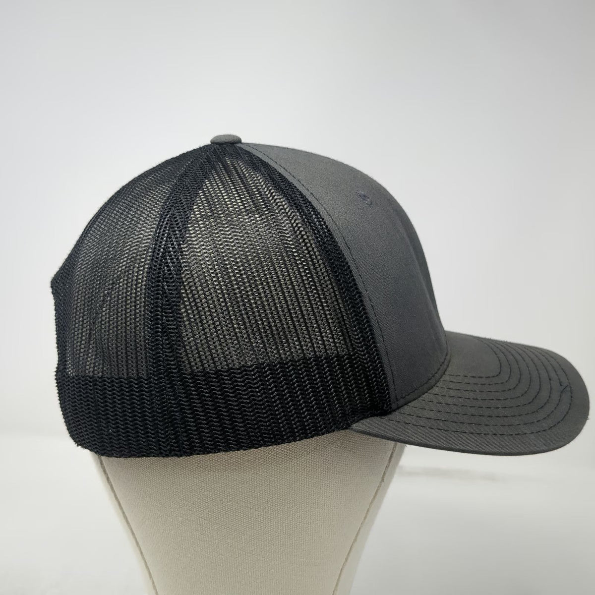 Richardson Trucker Hat Gray One Size Snapback Mesh Agri Beef Logo Structured