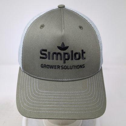Richardson Trucker Hat Green OSFM Simplot Grower Solutions Mesh Snapback Logo
