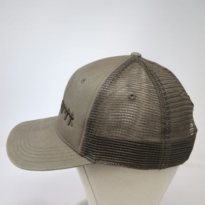 Carhartt Trucker Hat Gray Brown One Size Mesh Snapback Embroidered Logo