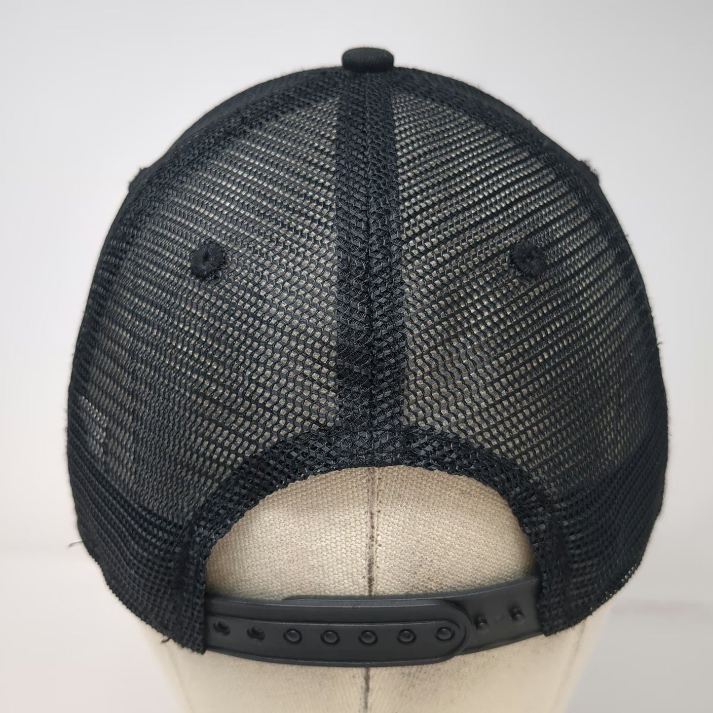 Carhartt Trucker Hat Black One Size Mesh Snapback Force Sweatband Logo Work Cap