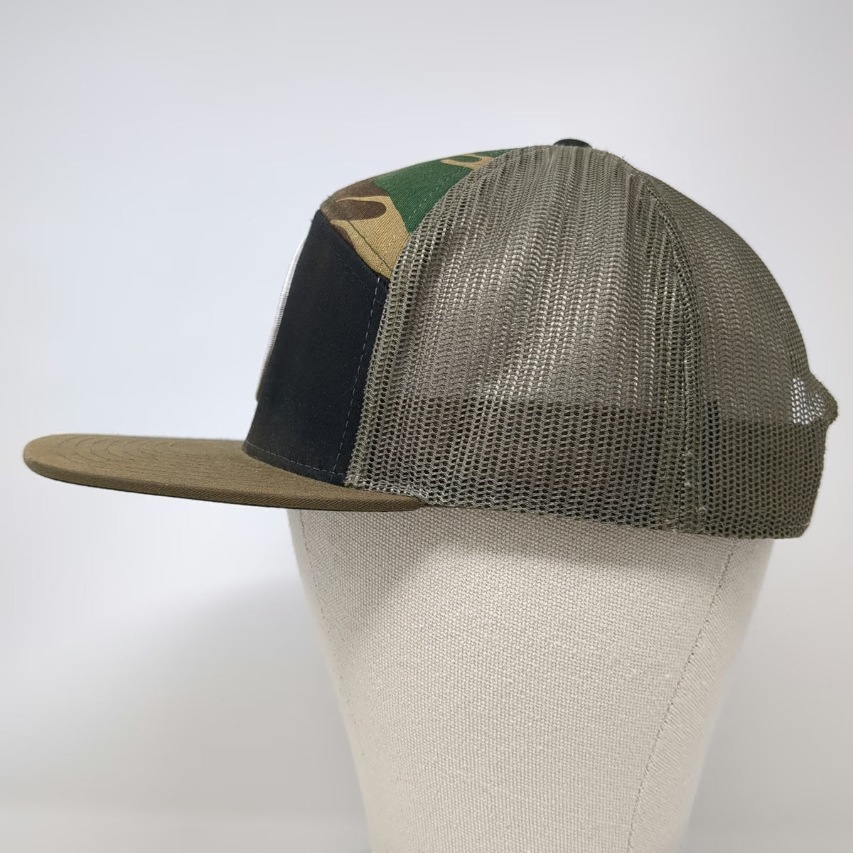 Richardson Trucker Hat Black Brown Camo Moto One Motorsports One Size Snapback