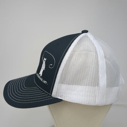 Richardson Trucker Hat Black One Size Bozeman MT Fly Fishing Bear Wild Joes Spot