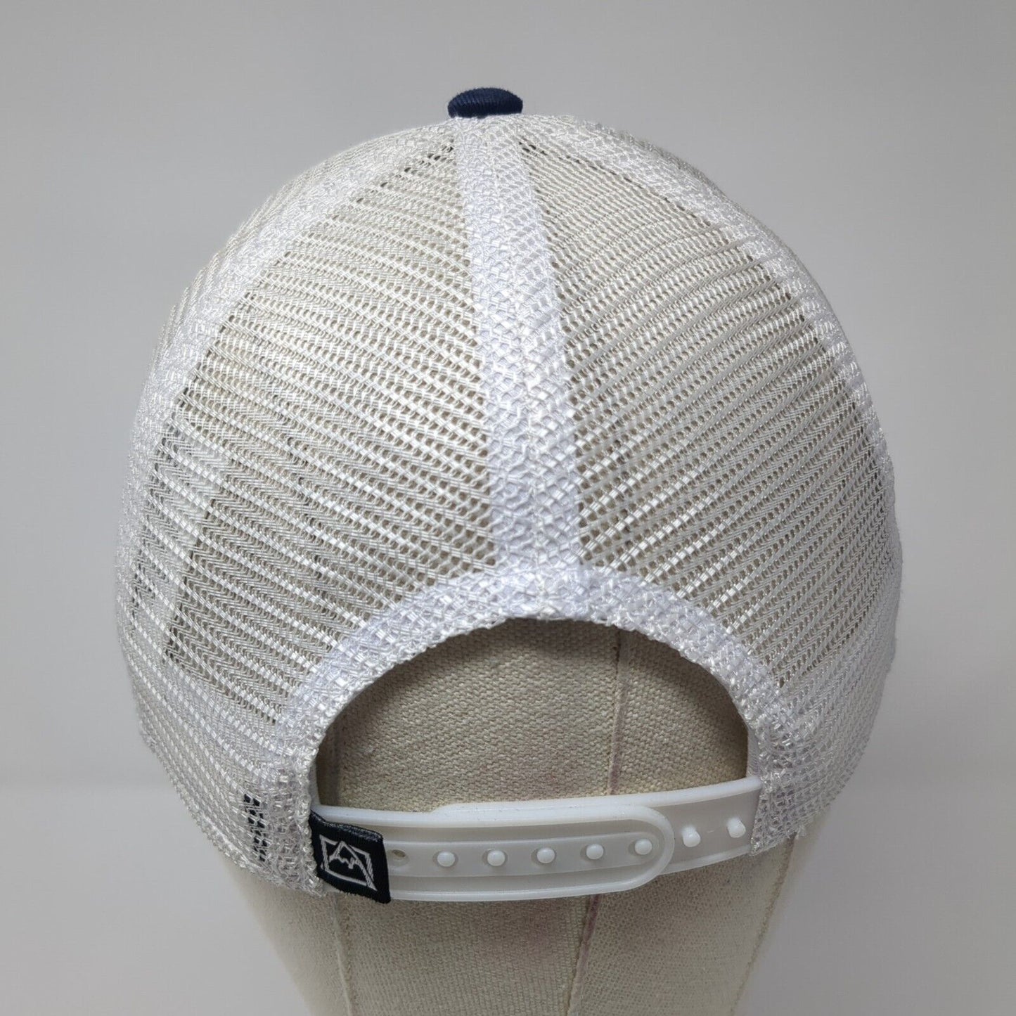Avalanche Snapback Mesh Back Trucker Hat Blue One Size Adjustable