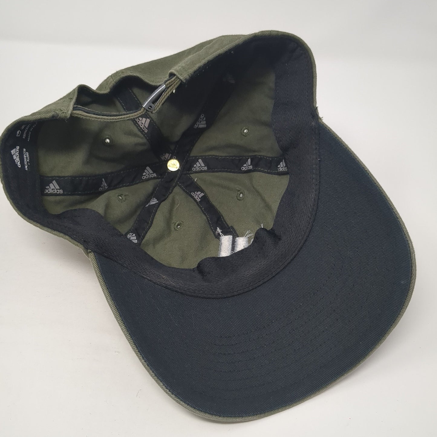Adidas Slideback Baseball Cap Green One Size Adjustable Embroidered 6 Panel