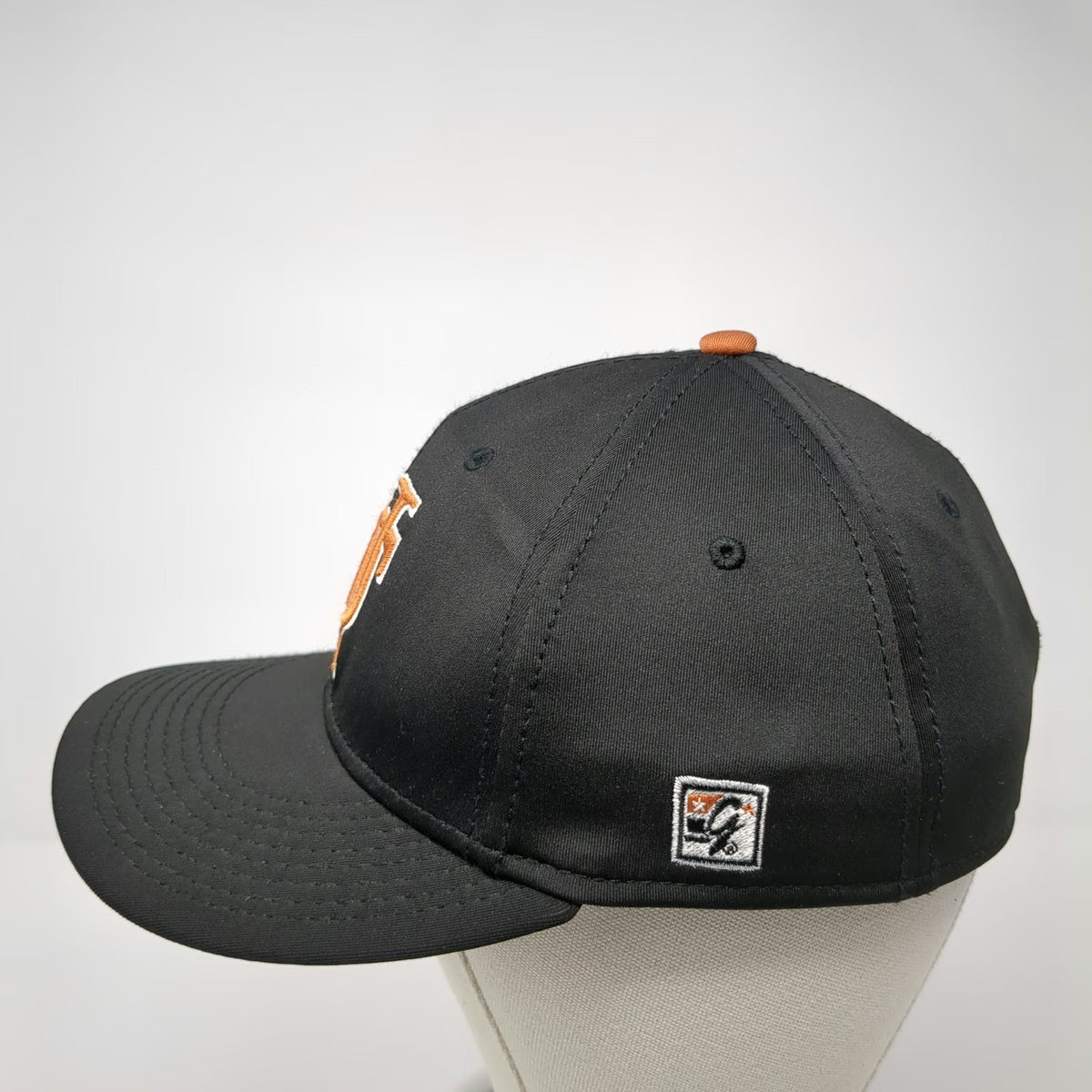 The Game Baseball Cap Black 7 Fitted UTPB University Pro Hat University of Texas