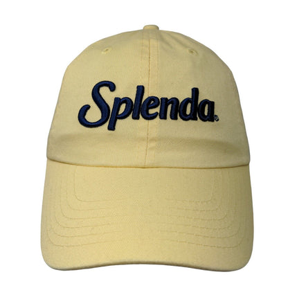 Splenda Men's Slideback Hat Yellow 100% Cotton Adjustable Embroidered Logo