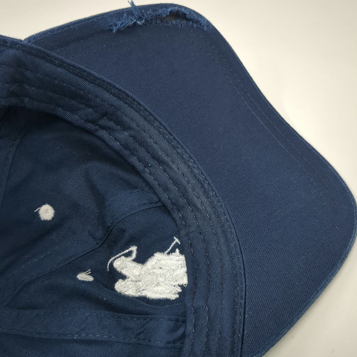 U.S. Polo Assn. Baseball Cap Blue One Size Distressed Strapback Hat USPA 3 Logo