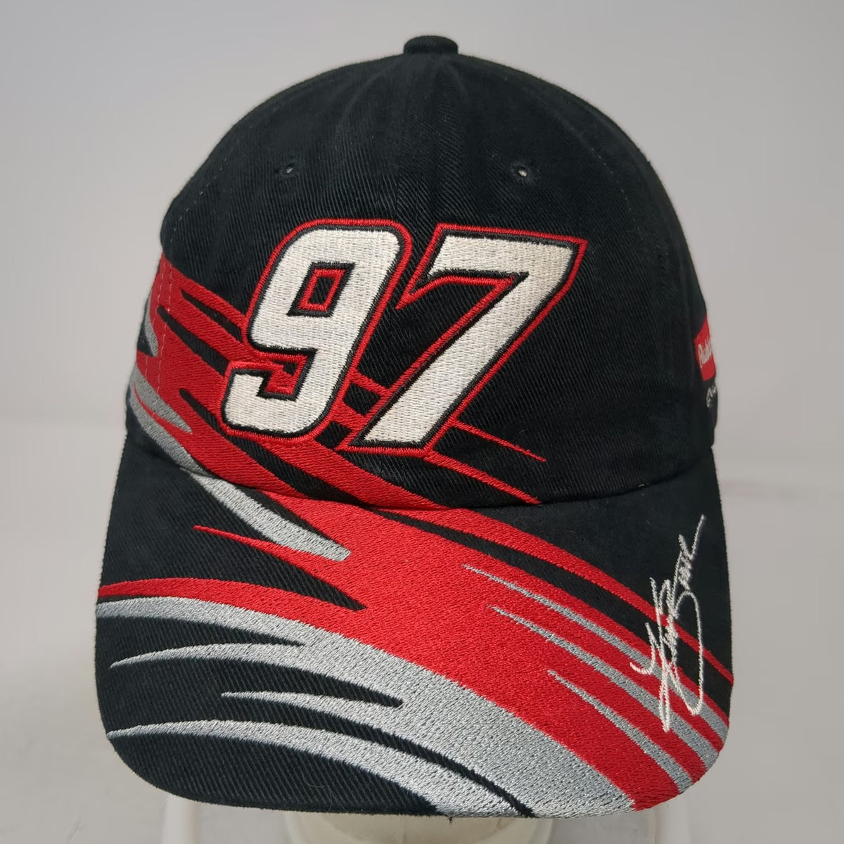 Team Caliber Black Baseball Cap One Size Kurt Busch 97 Roush Racing NASCAR Hat