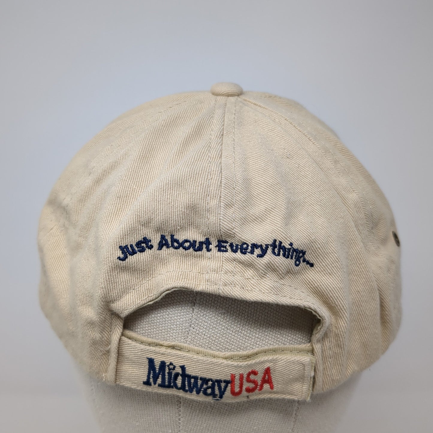 USA Midway Since 1977 Baseball Cap Beige One Size Adjustable Embroidered Cotton