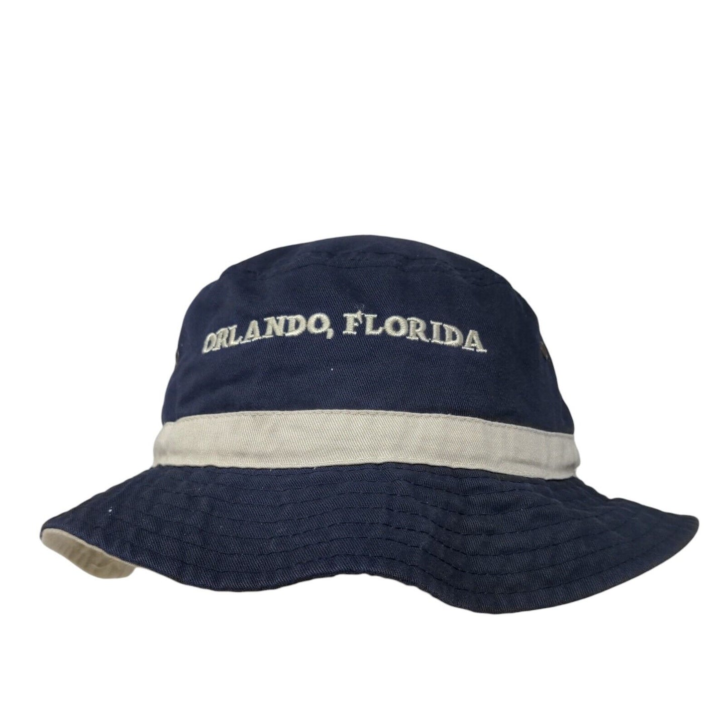 Orlando Florida Bucket Hat Blue Adult Embroidered Vent Holes Outdoor