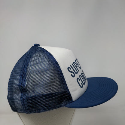 Superlative Conspiracy Snapback Trucker Hat Blue OSFM Mesh Back WeSC