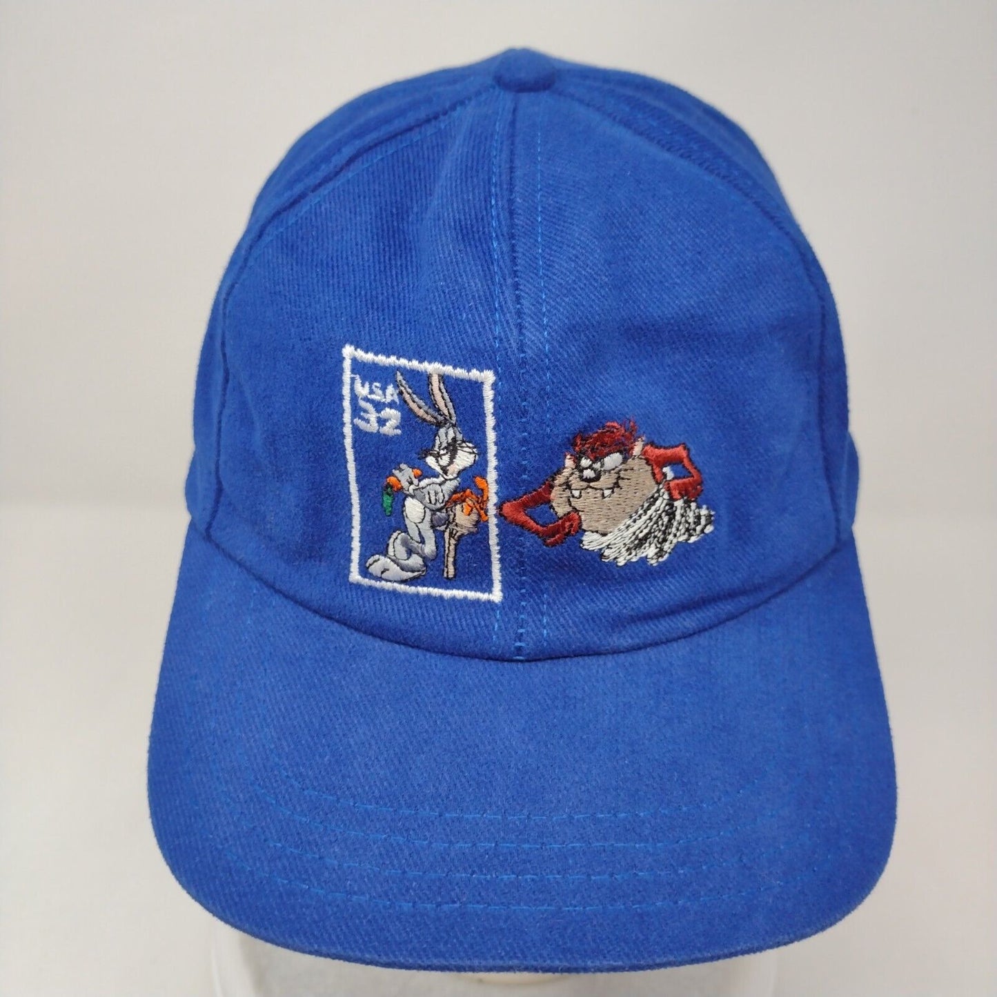 Looney Tunes Stamp Collection Snapback Hat Blue OSFA Adjustable Embroidered