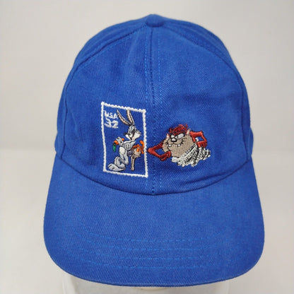 Looney Tunes Stamp Collection Snapback Hat Blue OSFA Adjustable Embroidered