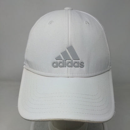 Adidas Strapback Hat White One Size Adjustable Vented Holes 6 Panel