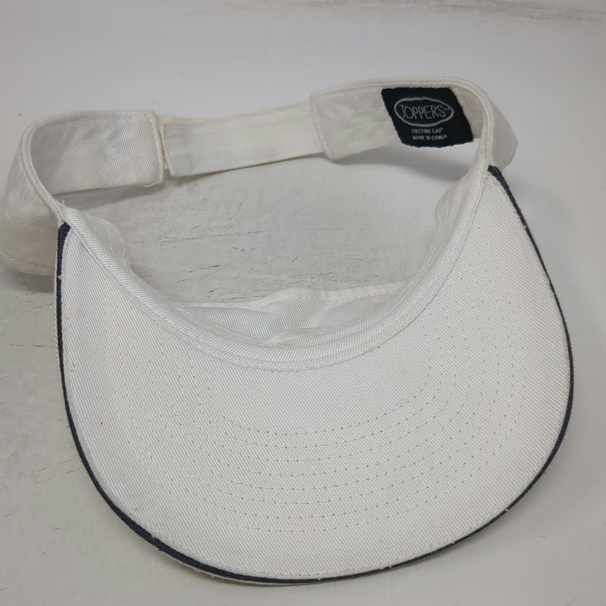 Toppers Marriott Maui Ocean Club White One Size Visor Hat Vacation Resort Whale