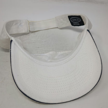 Toppers Marriott Maui Ocean Club White One Size Visor Hat Vacation Resort Whale