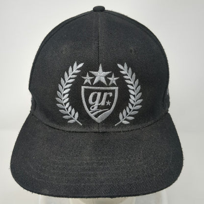 GRX Snapback Black One Size GoldRush Rally Embroidered Shield Laurel Wreath Hat