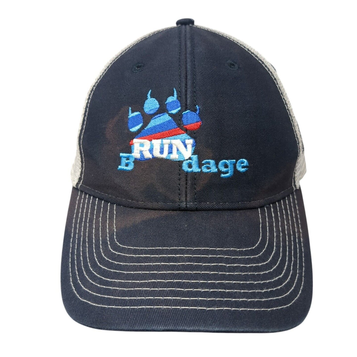 Brundage Summit Cat Track Run 10K Snapback Trucker Hat Blue OS Mesh Back Ouray