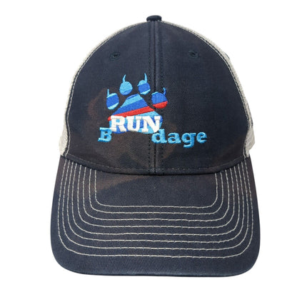 Brundage Summit Cat Track Run 10K Snapback Trucker Hat Blue OS Mesh Back Ouray