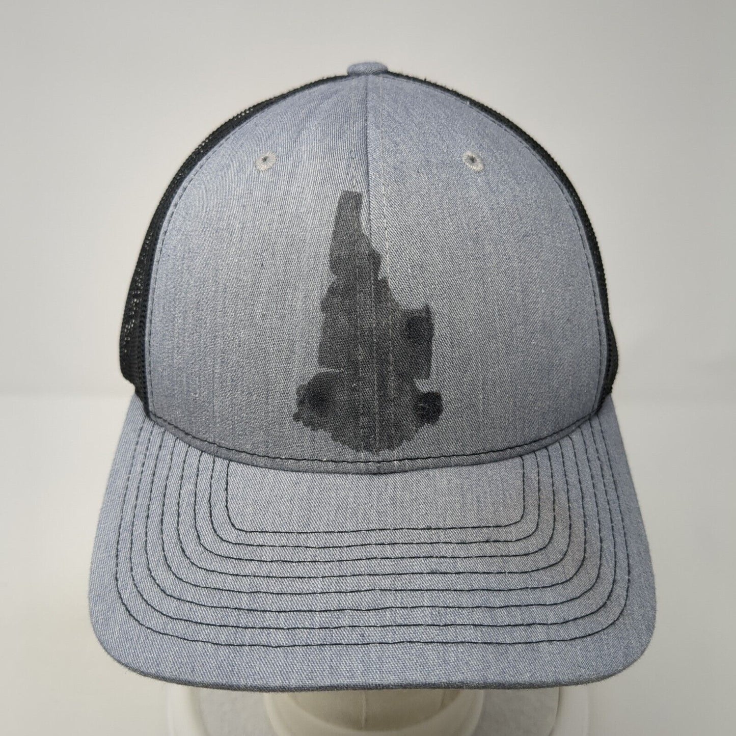 Idaho Snapback Mesh Back Trucker Hat Gray One Size WYR Patch