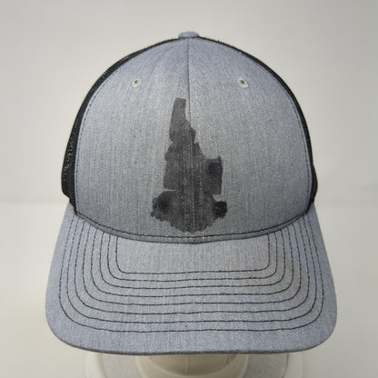 Idaho Snapback Mesh Back Trucker Hat Gray One Size WYR Patch