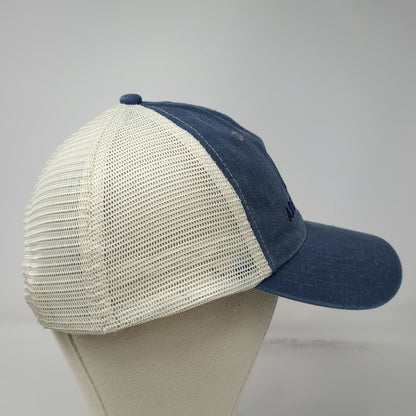 Sportman Trucker Hat Blue Beige One Size Aberondon Logo Snapback Mesh Adjustable