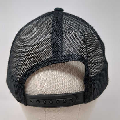 Unbranded Snapback Mesh Back Trucker Hat Black One Size Embroidered Logo