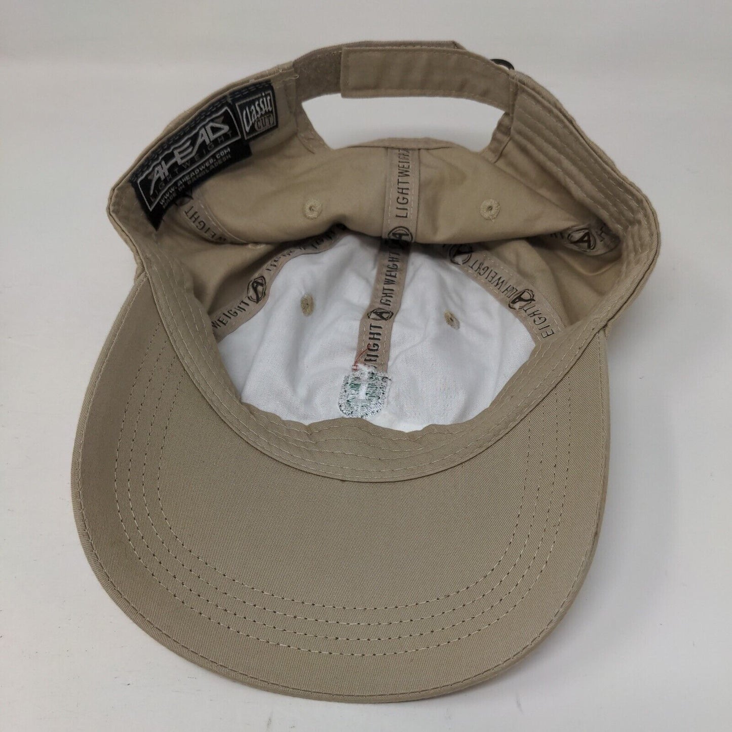Innisbrook Strapback Hat Tan One Size Classic Cut Embroidered Ahead Lightweight