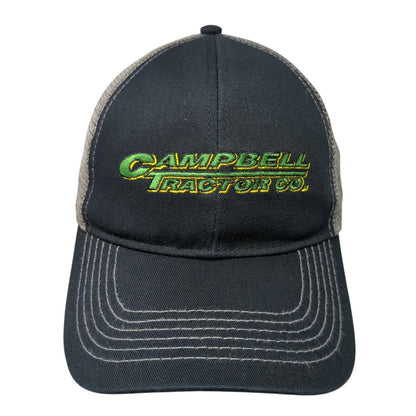 Campbell Tractor Co. Snapback Trucker Hat Black OS Adjustable Mesh John Deere