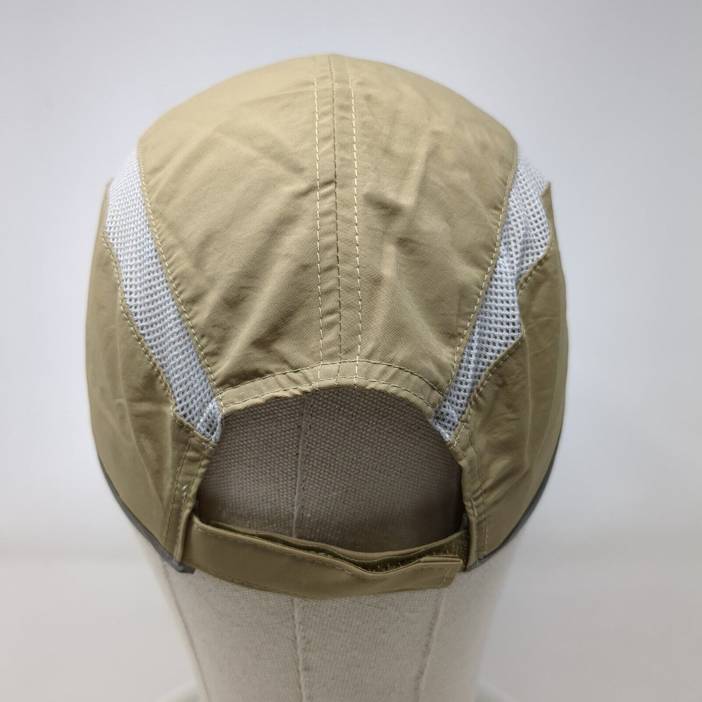Unbranded Strapback 5 Panel Cap Tan One Size Adjustable Breathable Mesh Blank