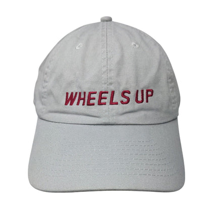 Wheels Up 8760 Slideback Hat Gray OSFA Adjustable Patriotic 6 Panel Cotton